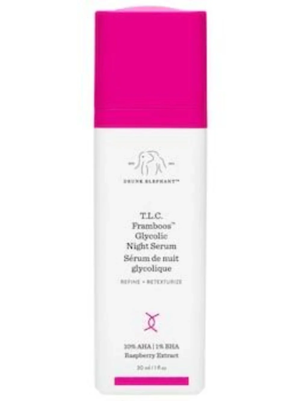 50ML Drunk Elephant  T.L.C. Framboos™ Glycolic Resurfacing Night Serum